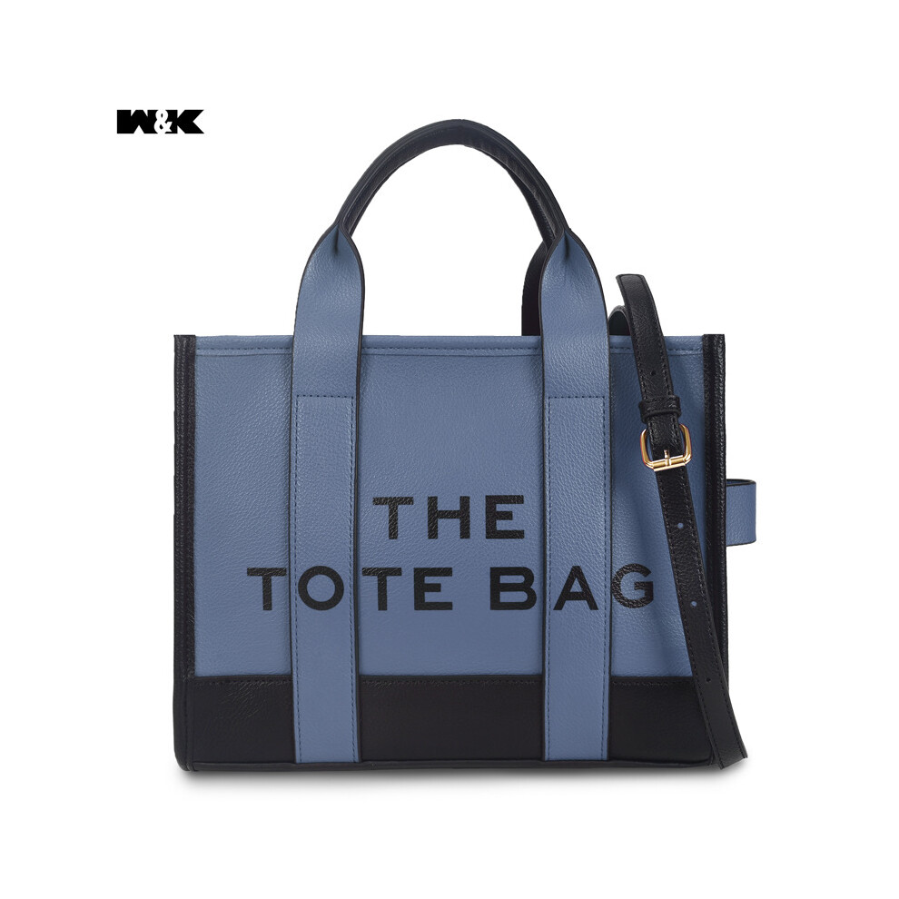 Five Leaf (Blue Black) Women Handbags Tote Top Handle Shoulder Bags Crossbody Bag Pu Leather Bag With Long Strap