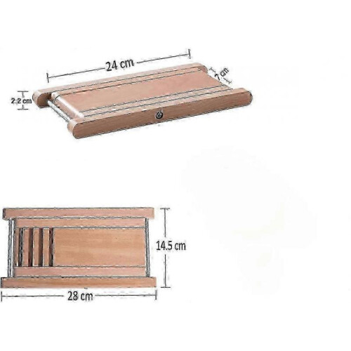 Wood Guitar Footstool, Folding Classical Guitar Foot Rest with 4 Adjustable Heights 1