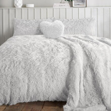 (Cuddles White, Super King Duvet Cover Set) Cuddles Duvet Cover Sets Hug & Snug Teddy Alaska Quilt Cover Pillowcases Soft Warm Fleece Bedding Single Double King Bed Size