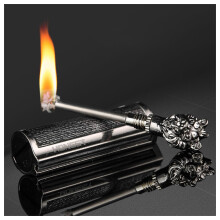 Petrol Lighter, Retro Lighter, Candle Lighter, Easier Meet, with Key Ring, Gifts for Men, Personalised Gifts (Silver)