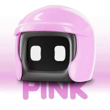 (Pink) Interactive Robot Car Toy with Helmet Cute Desk Decor New
