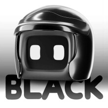 (Black) Interactive Robot Car Toy with Helmet Cute Desk Decor New