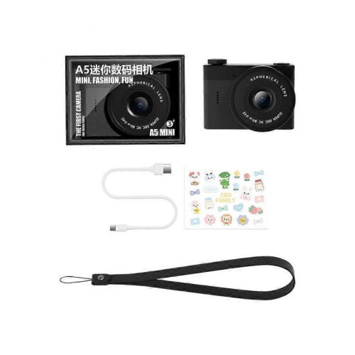 (64g, black) Small Digital Camera Mini Video Cam Photography Point Camera Christmas