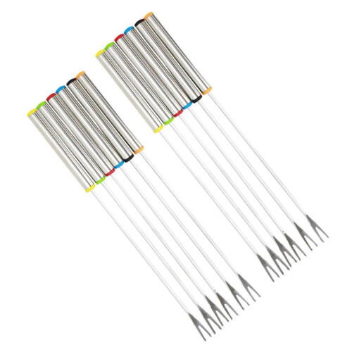 Stainless Steel Toothpicks Forks Fruit Fork Dessert Tasting Fork Pack of 12