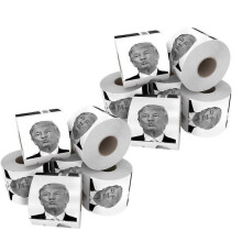 (10pcs) 1-10pcs Donald Trump Toilet Rolls Paper Novelty Funny Soft Printed Gift Tissue Gag Joke