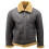 (XL) Men's Aviator Bomber Jacket with Shearling Fur 3
