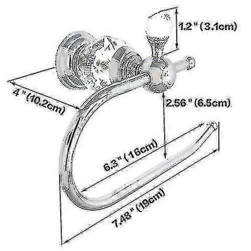 Crystal Series Brass Toilet Paper Roll Holder, Polished Chrome 1