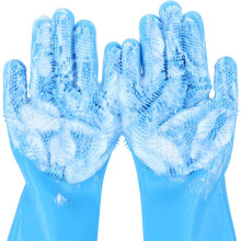 Dog Washing Gloves, Cleaning Gloves Multifunction, Dog Grooming Gloves, Washing Up Gloves, Heat Resistant Silicone Gloves Household