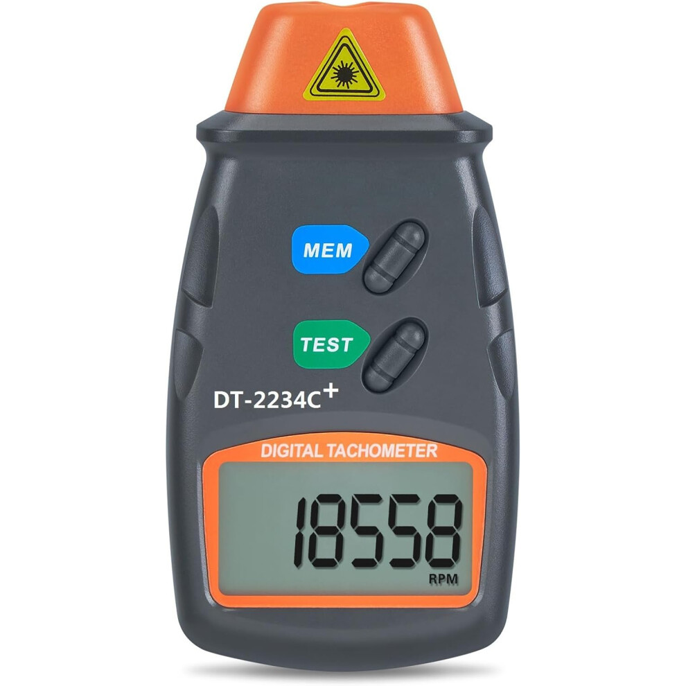 Professional Digital Tachometer, Non Contact Digital Laser Photo Tachometer Rpm Tach 747887112692