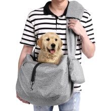 Pet Sling Carrier, Fits 6.5 to 9kg Medium Dog/Cat Sling Carrier Reversible and Hands-Free Dog Bag with Adjustable Strap and Pocket Shoulder Pad