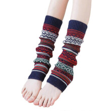 (Navy Blue) Leg Warmers For Women Girls Loose Legs Warmer Knitted Socks Boot Cuffs Gaiters Winter Sock