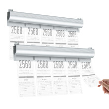 Receipt Strip, SelfAdhesive Aluminium Terminal Strip, 20 cm, Receipt Holder for Kitchen, Bar, Office