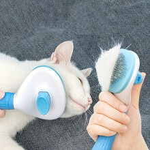 (Blue) Special Comb for Cats. Long-Haired Cat Hair Removal Needle Comb. Pet Dog Hair Brush. Cleaning Artifact