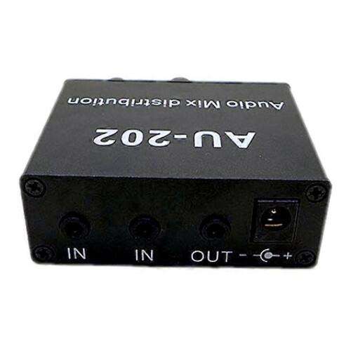 AU-202 2 Input 2 Output Stereo Mixer Audio Distributor 2