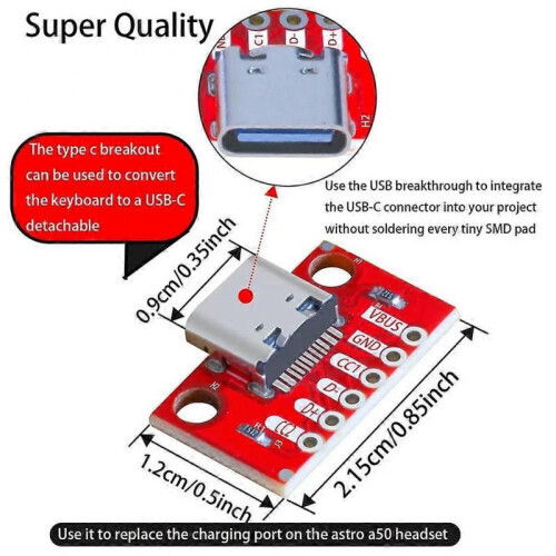 5PCS/Lot USB Type-C Breakout Board Serial Basic Breakout 1