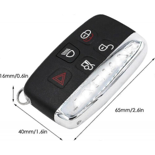 Car Key Shell Case Replacement for Jaguar Xe Xf Xj Xk 5 Button Remote 2