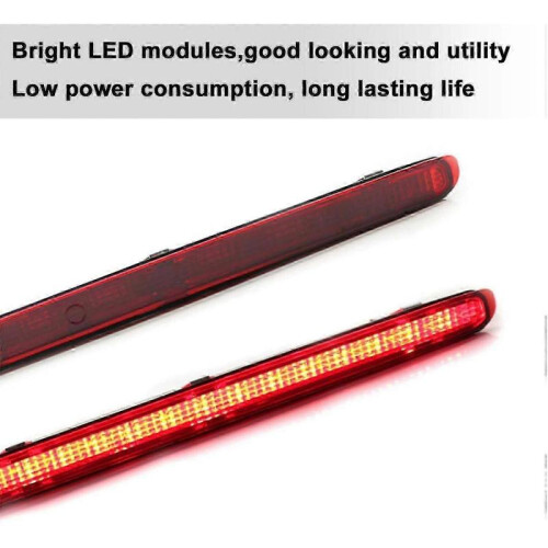(Red) Mercedes Benz C Class W203 4 Door (2000 - 2007) LED Red Rear Third Brake Light Replacement 1