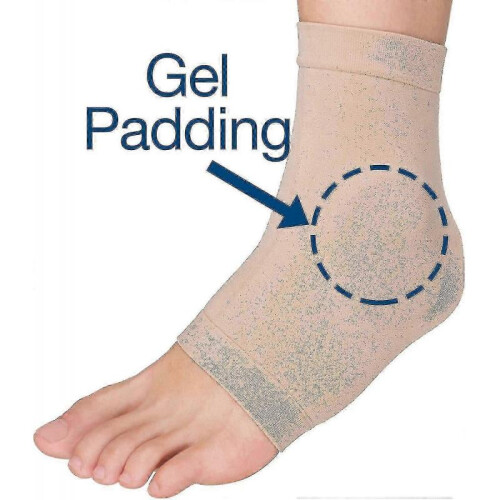 Ankle Bone Protection Gel Pads Socks - 1 Pair for Boots, Skates, Splints, Braces 1