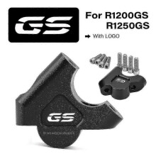 (Black-GS) 32mm Motorcycle Handlebar Riser for BMW R1200GS, R1250GS, S1000XR - Drag Handle Bar Clamp Extend Adapter