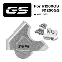 (Silver-GS) 32mm Motorcycle Handlebar Riser for BMW R1200GS, R1250GS, S1000XR - Drag Handle Bar Clamp Extend Adapter