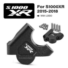 (S1000XR-Black) 32mm Motorcycle Handlebar Riser for BMW R1200GS, R1250GS, S1000XR - Drag Handle Bar Clamp Extend Adapter
