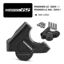 (R1200GS-Black) 32mm Motorcycle Handlebar Riser for BMW R1200GS, R1250GS, S1000XR - Drag Handle Bar Clamp Extend Adapter