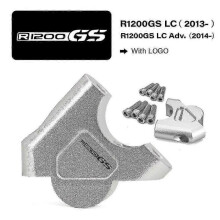 (R1200GS-Silver) 32mm Motorcycle Handlebar Riser for BMW R1200GS, R1250GS, S1000XR - Drag Handle Bar Clamp Extend Adapter