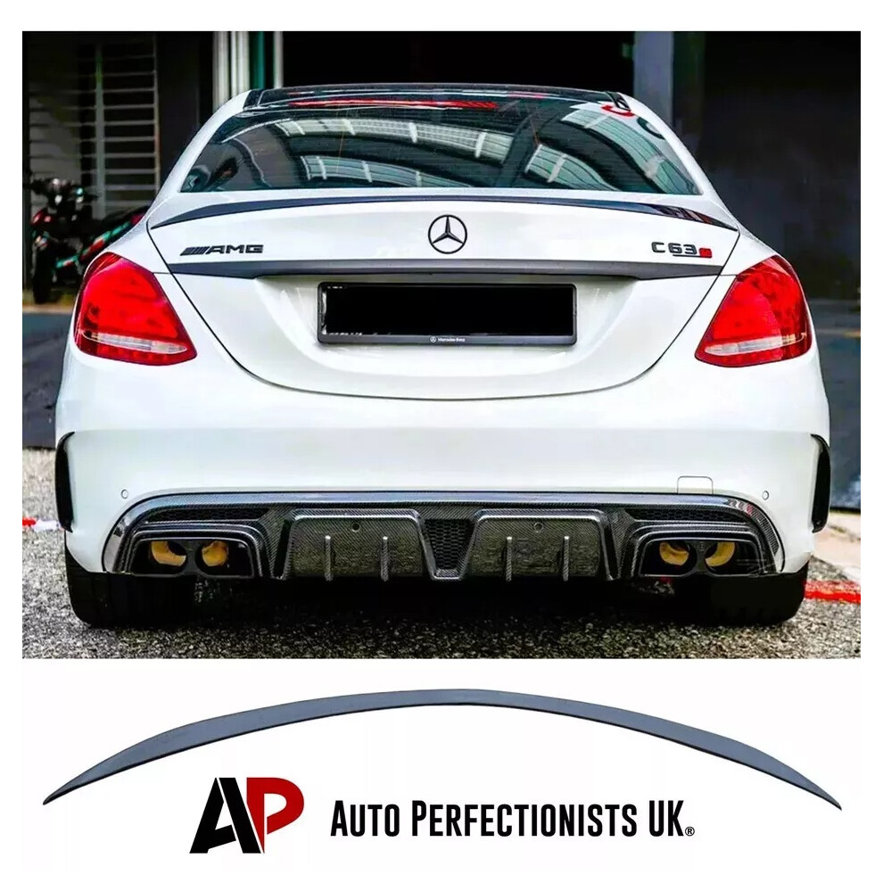 For Mercedes C Class W205 Boot Spoiler Lip Wing Body Kit 2014-2021 Black 5061072665486
