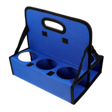 Handheld heatulated cup holder Coffee Holds cup holder For drinks Cup holder to go Takeout drink holder Foldable drink carrier PE board Blue
