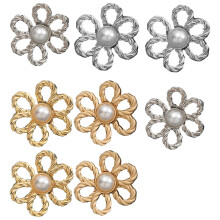 Pack of 8 Floral Adjustable Trouser Buttons, ClipOn for Loose Jeans