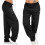 (S, Black) Running & Gym Women's Straight Leg Loose Drawstring Sweatpants 1