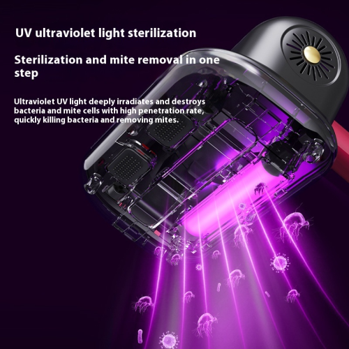 Rechargeable Dust Mite Removal Device with Strong Suction, Double Beating, UV Sterilization, Dust Mite Removal 2