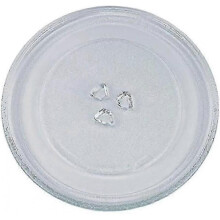 24.5 Cm Universal Glass Turntable Plate for Microwave with 3 Fixtures