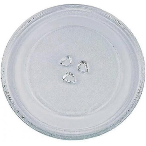 24.5 Cm Universal Glass Turntable Plate for Microwave with 3 Fixtures