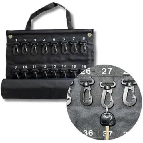 Portable Weatherproof Key Storage Box with Security Hook, Holds 40 Keys 2