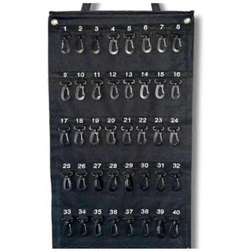 Portable Weatherproof Key Storage Box with Security Hook, Holds 40 Keys 1
