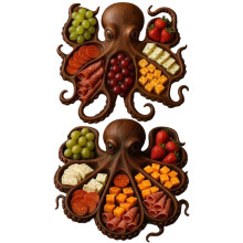 Octopus Charcuterie Board, Octopus Cheese Plate, Sea Animals Cheese Board