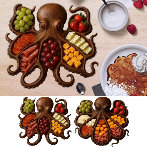 Octopus Charcuterie Board, Octopus Cheese Plate, Sea Animals Cheese Board 2
