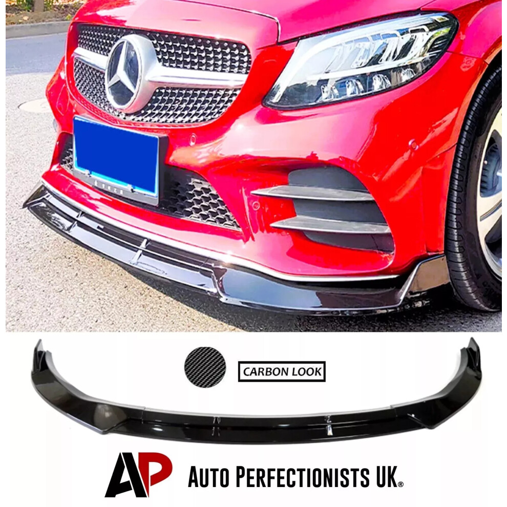 For Mercedes C Class Amg Line C43 Carbon Front Spoiler Lip W205 C205 5061072666308