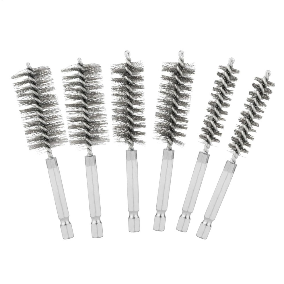 Kit of twisted bread brushes  sturdy brushes with hexagonal steel, drill cleaner  Ideal for cleaning pipes, valves, tubes, car maintenance-image-OPC-PJ2FTR6-NEW