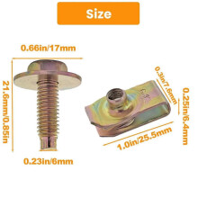(Color 20pcs) Car fender bolts screws metal fierce steel fastener engine under guard plate