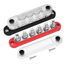High quality brand new 12v Bus Bar 6x5/16inch (m8) Terminal Studs 12 Volt Power