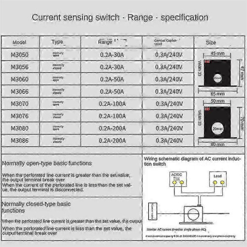 High quality brand new  Current Sensing Switch Induction Relay AC Linkage Device 2