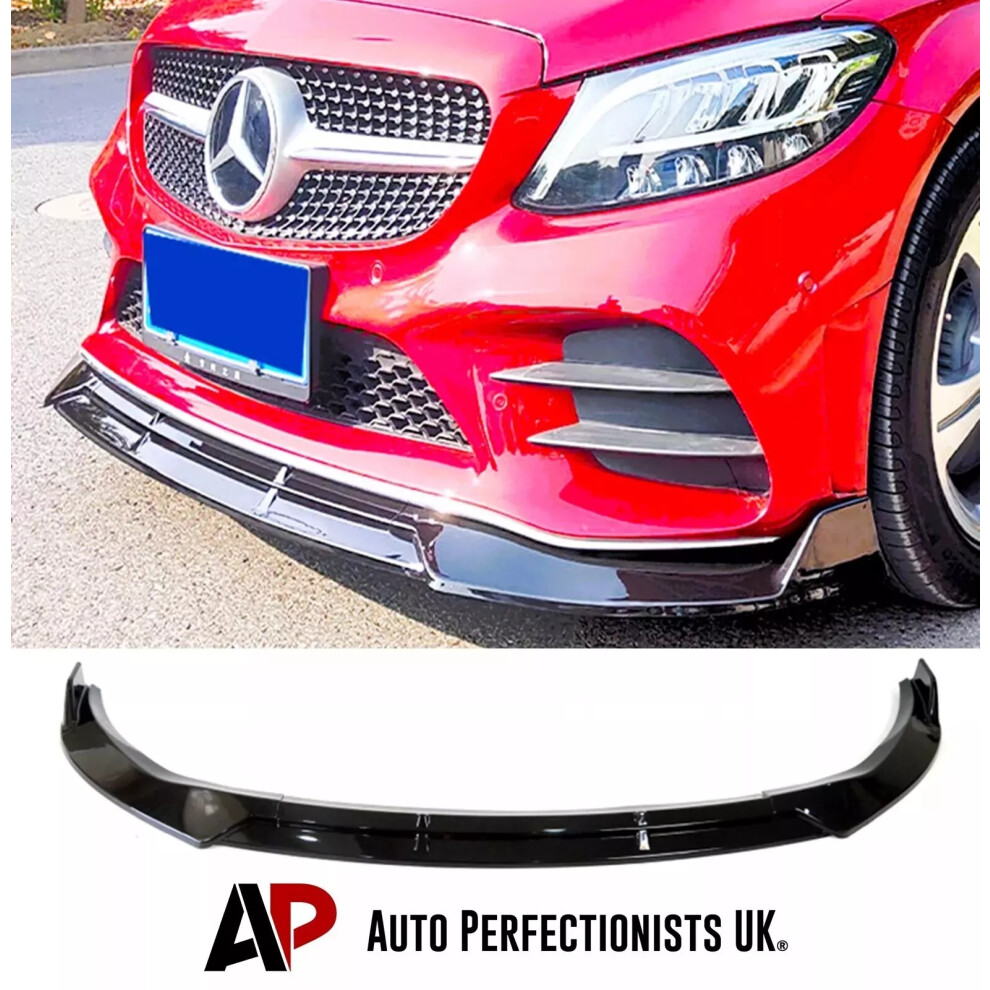 For Mercedes C Class Amg Line C43 Gloss Spoiler Lip W205 C205 Black 5061072666292