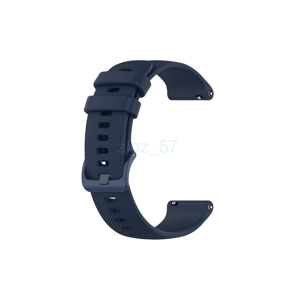 (Navy) Silicone Watch Band Strap For Garmin Vivoactive 4S (Quick Release 18Mm) Blue 4069369063992