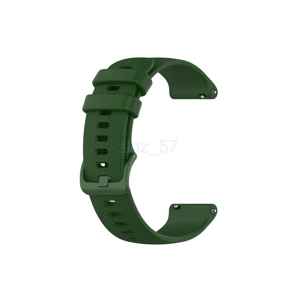 (Army Green) Silicone Watch Band Strap for Garmin Vivoactive 4S (Quick Release 18mm) New-image-OPC-PJ2FTWR-NEW