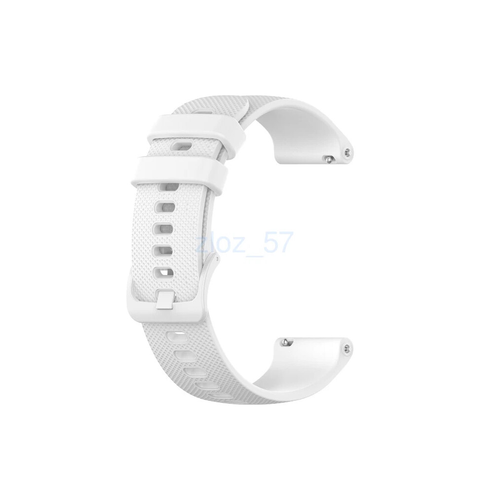 (White) Silicone Watch Band Strap For Garmin Vivoactive 4S (Quick Release 18Mm) Hot White 4069369064234