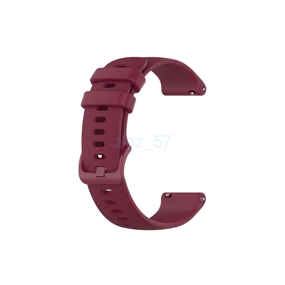 (Wine) Silicone Watch Band Strap For Garmin Vivoactive 4S (Quick Release 18Mm) Hot 4069369064241