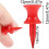 20PCS/Bag Red Golf Tee 31mm Wheel Type Stud Limiter Plastic Golf Practice 2