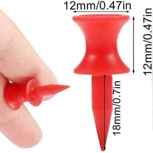 20PCS/Bag Red Golf Tee 31mm Wheel Type Stud Limiter Plastic Golf Practice 1